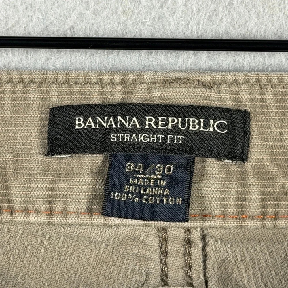 Banana Republic Mens Straight Fit Corduroy Pants Tower Taupe 407829-05 34x30